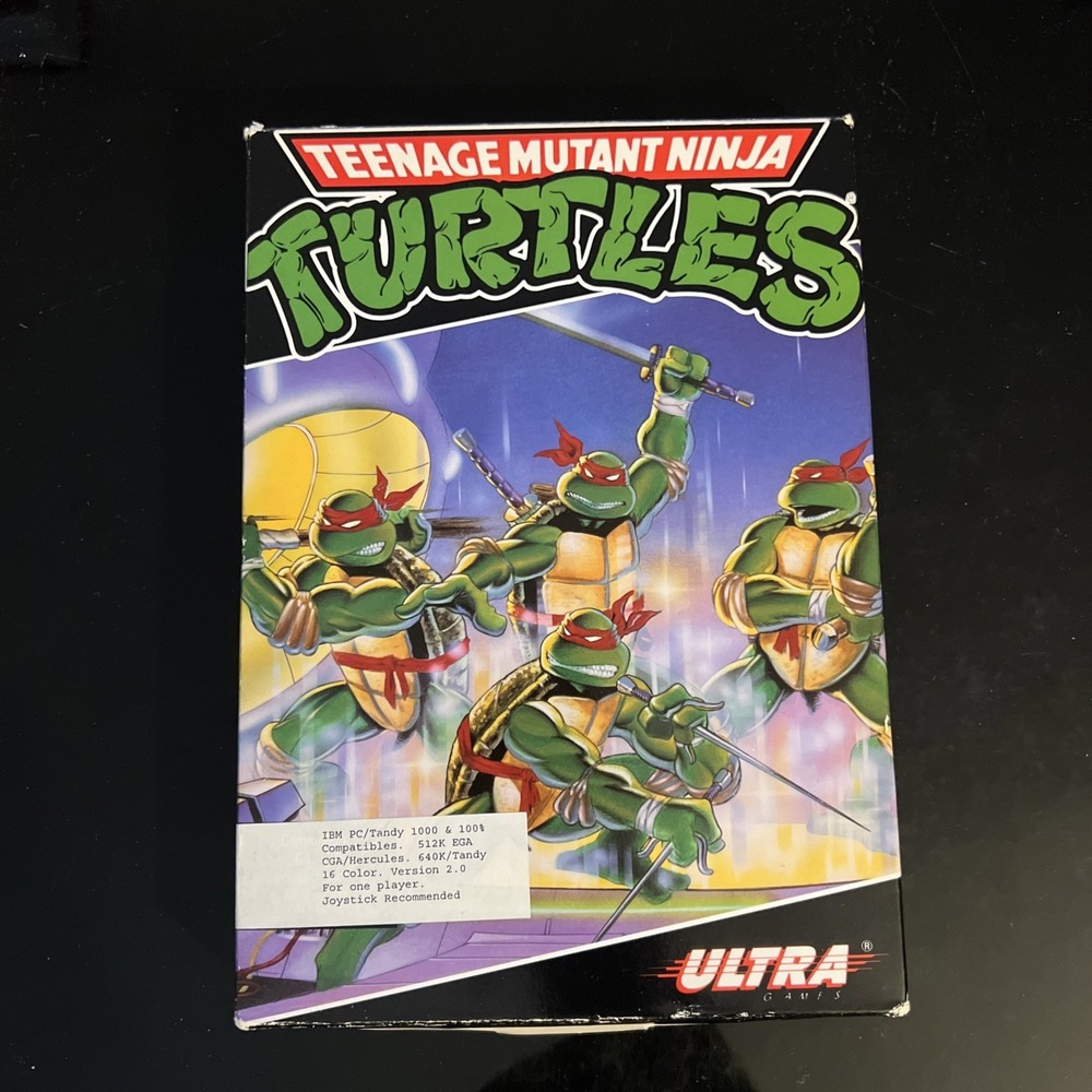 Teenage Mutant Ninja Turtles Ultra IBM PC TANDY Computer Game complete in box